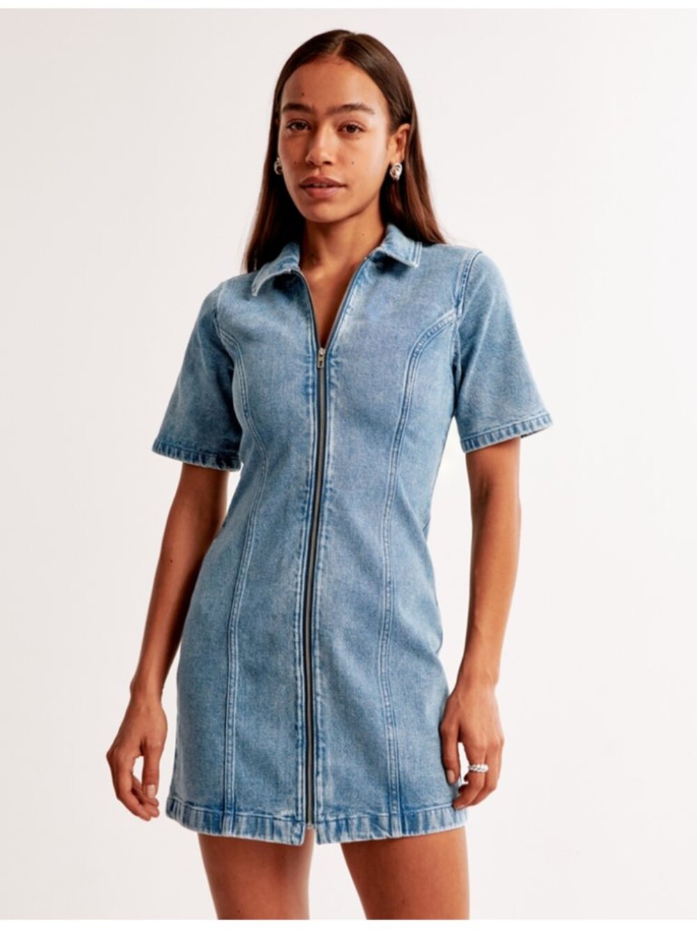 Abercrombie & Fitch Mara Short Sleeve Denim Dress